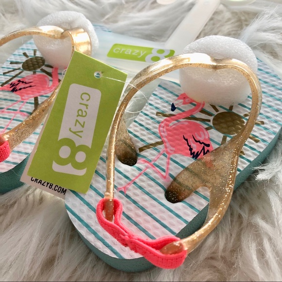 ‼️ GONE 8/13‼️ NWT Crazy 8 Flamingo Sandals, 3-4 - Picture 3 of 5